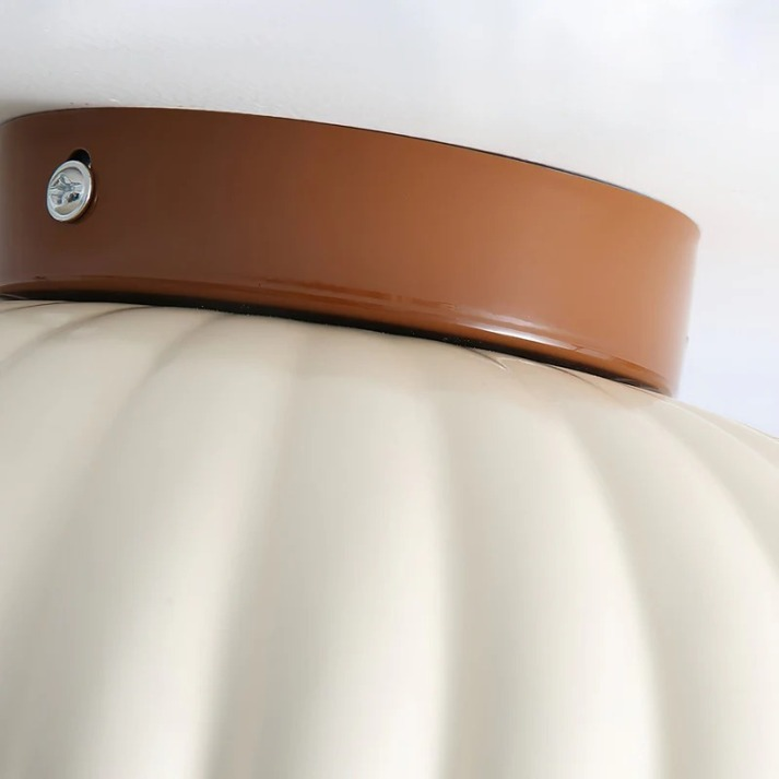 Bela Ceiling Light | Modern Iron & Frosted Glass Flush Mount