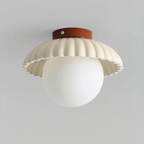 Bela Ceiling Light | Modern Iron & Frosted Glass Flush Mount
