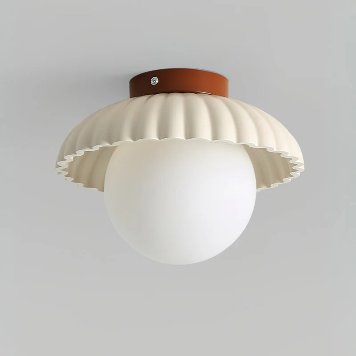 Bela Ceiling Light | Modern Iron & Frosted Glass Flush Mount