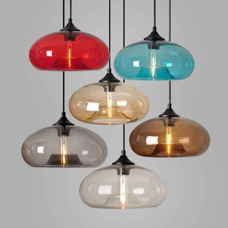 Glavero Vintage Hanglamp | Gekleurd Glas, Sfeervolle Lichteffecten