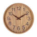Wall Clock Wood Plastic Silent Battery Operated