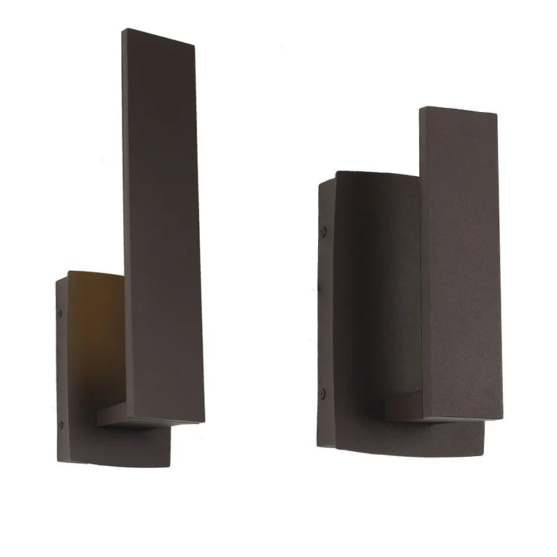 Minimalist Waterproof Outdoor Square Wall Sconce LED 1-Light