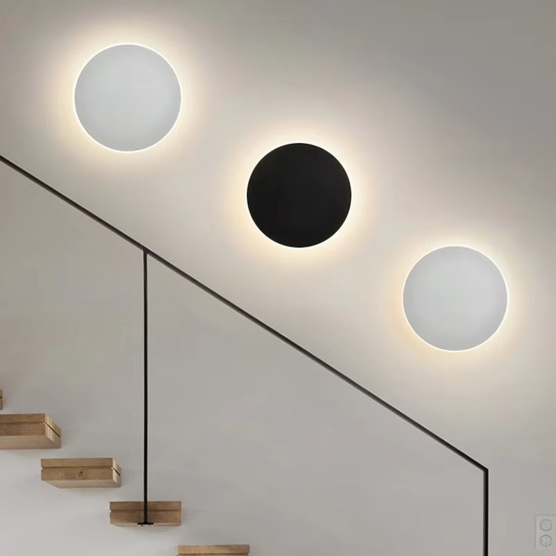Wall Sconce LED PVC Plate Circular Design Multicolor Wall Mounted