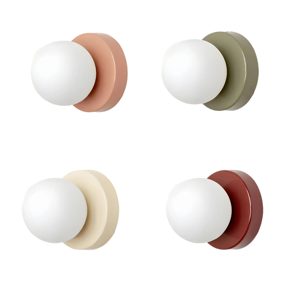 Nordic Glass Globe Wall Sconce LED 1-Light