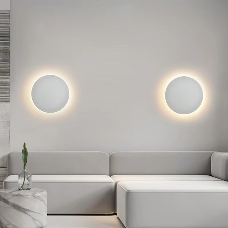 Wall Sconce LED PVC Plate Circular Design Multicolor Wall Mounted