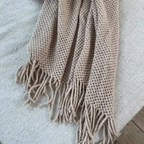 Knit Throw Blanket 100% Acrylic Fiber Soft Textured Sofa or Bed Throw