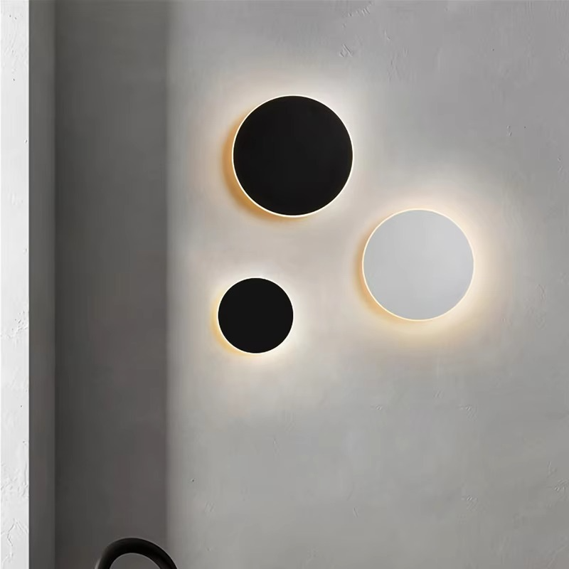 Wall Sconce LED PVC Plate Circular Design Multicolor Wall Mounted
