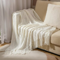 Knit Throw Blanket 100% Acrylic Fiber Soft Textured Sofa or Bed Throw