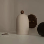Nordic Zen Walnut Metal Wall Sconce LED 1-Light