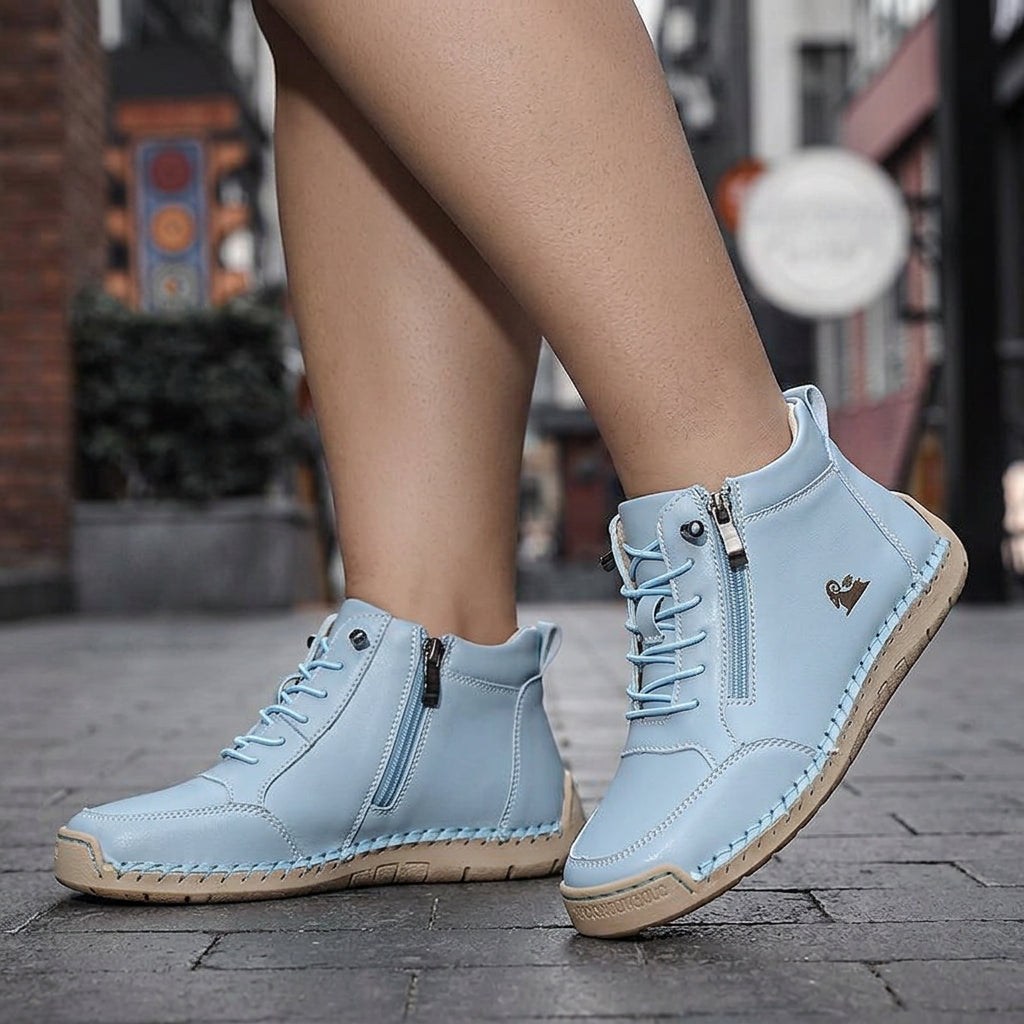 Comfortable Sneakers for Women Zip-Up High-Top