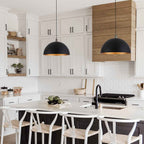 Bello Pendant Light | Adjustable Iron Shade, Black & Gold Finish