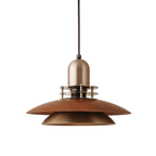 Cilessa - Hanging Lamp with Layered Walnut Wood Design