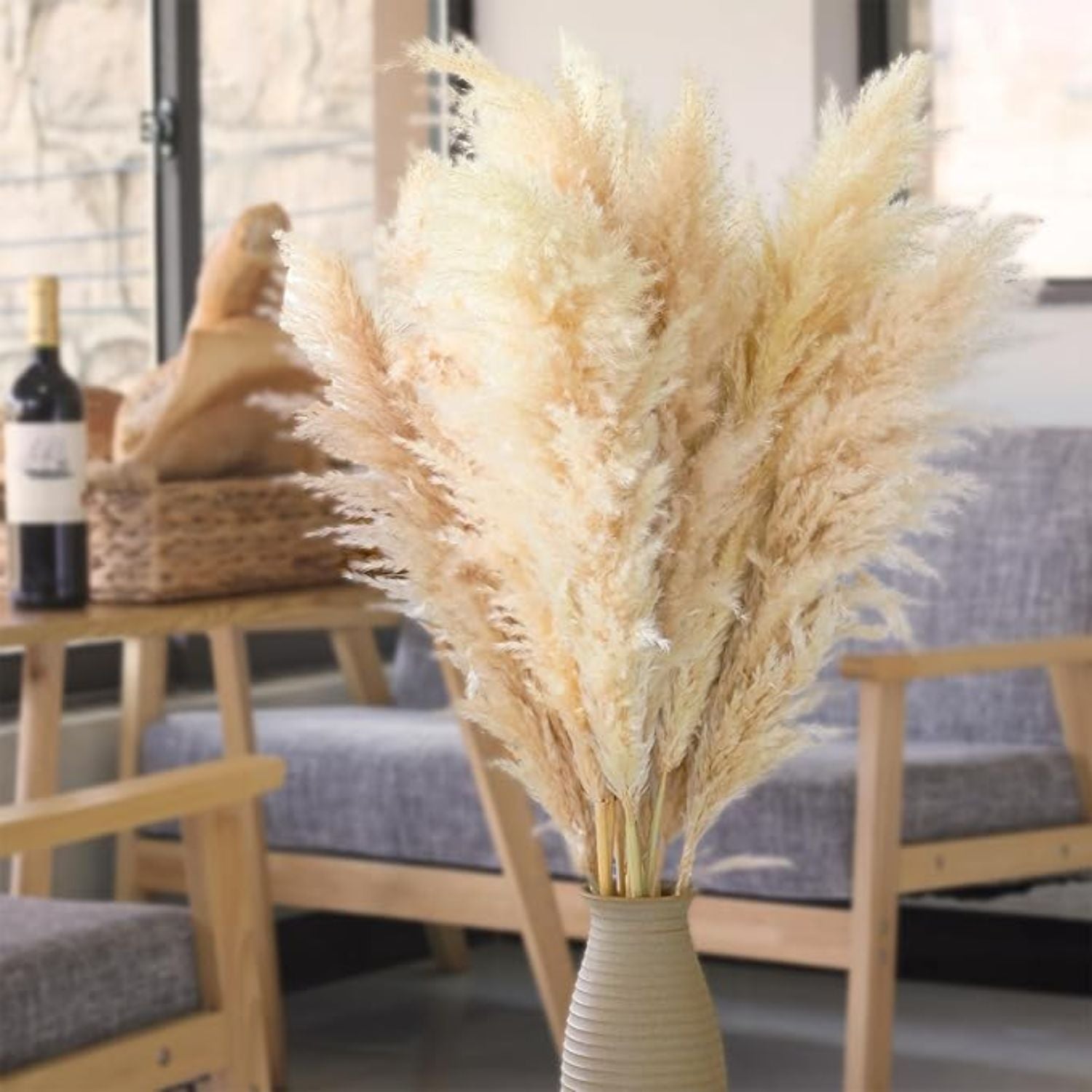 Bela Dried Pampas Grass Bouquet | XL Natural Decor for Home & Events