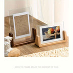 Bela U-Shaped Photo Frame | Solid Wood & Acrylic, Minimalist Display