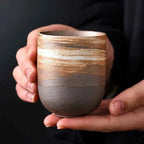 Bamboo Yunomi Cup | Handcrafted Stoneware, 150ml
