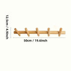 Milo Wall Rack | Solid Oak, 5-Peg Design