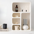 Bela Geometric Organiser Shelf | Versatile Ivory Design