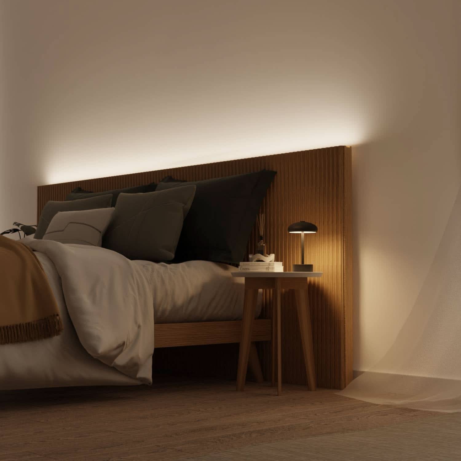 Elaro Battery Table Lamp | Modern Mushroom Design, Warm White Light