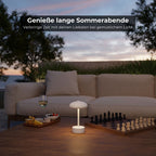 Elaro Battery Table Lamp | Modern Mushroom Design, Warm White Light