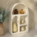 Belo Medium Shelf | Scandinavian Ivory Design, 4 Functional Niches