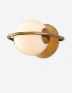 Elysian Sconce | White Glass Orb, Brass Frame
