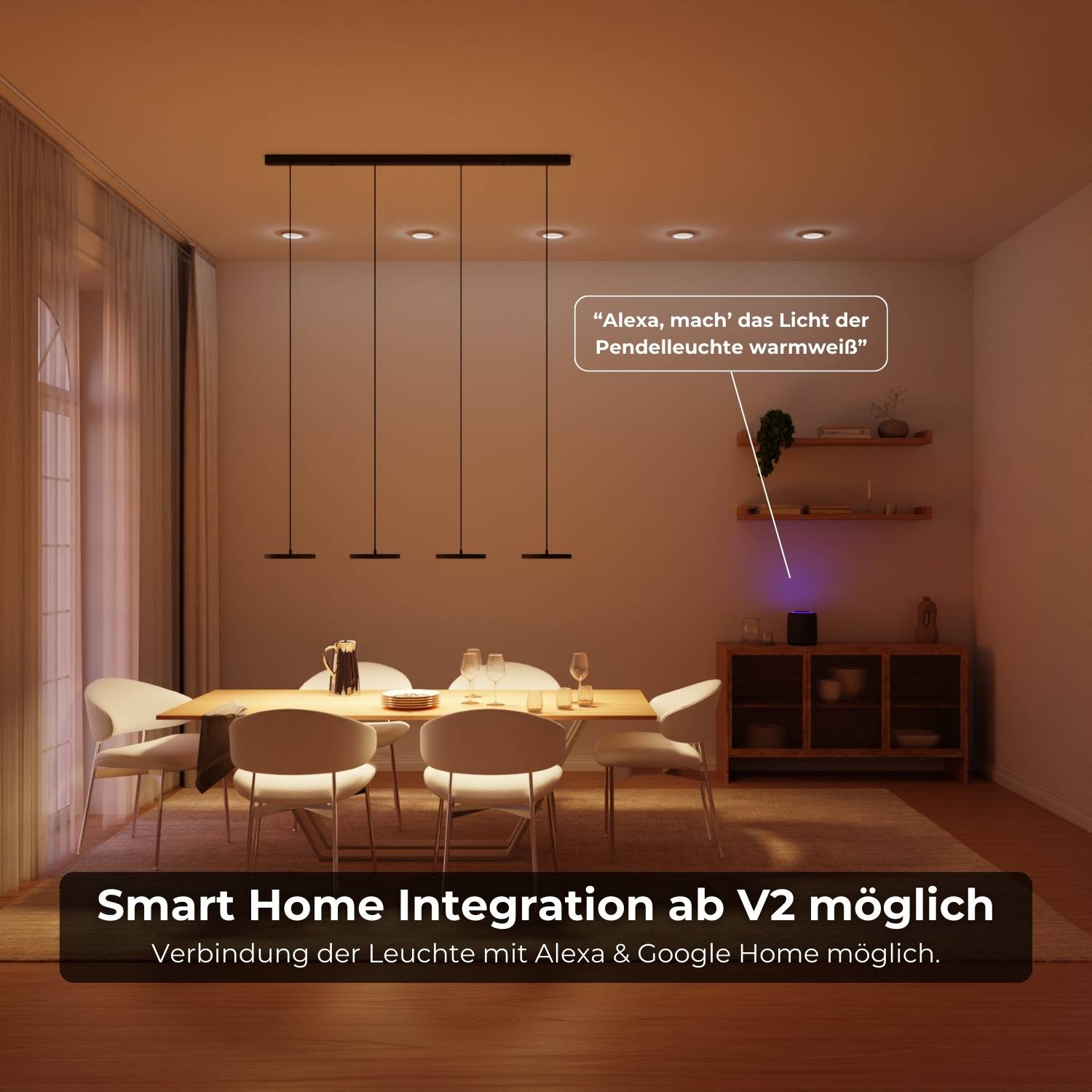 Elysian Pendant Light | Adjustable Warm White, CRI 90