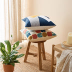 Arthena - Embroidered Decorative Cushions with Abstract Bohemian Shapes for Living Room and Bedroom