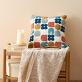 Arthena - Embroidered Decorative Cushions with Abstract Bohemian Shapes for Living Room and Bedroom