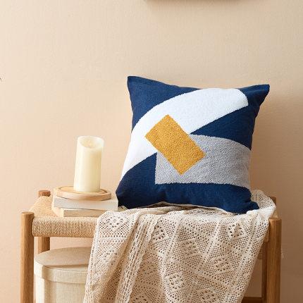 Arthena - Embroidered Decorative Cushions with Abstract Bohemian Shapes for Living Room and Bedroom