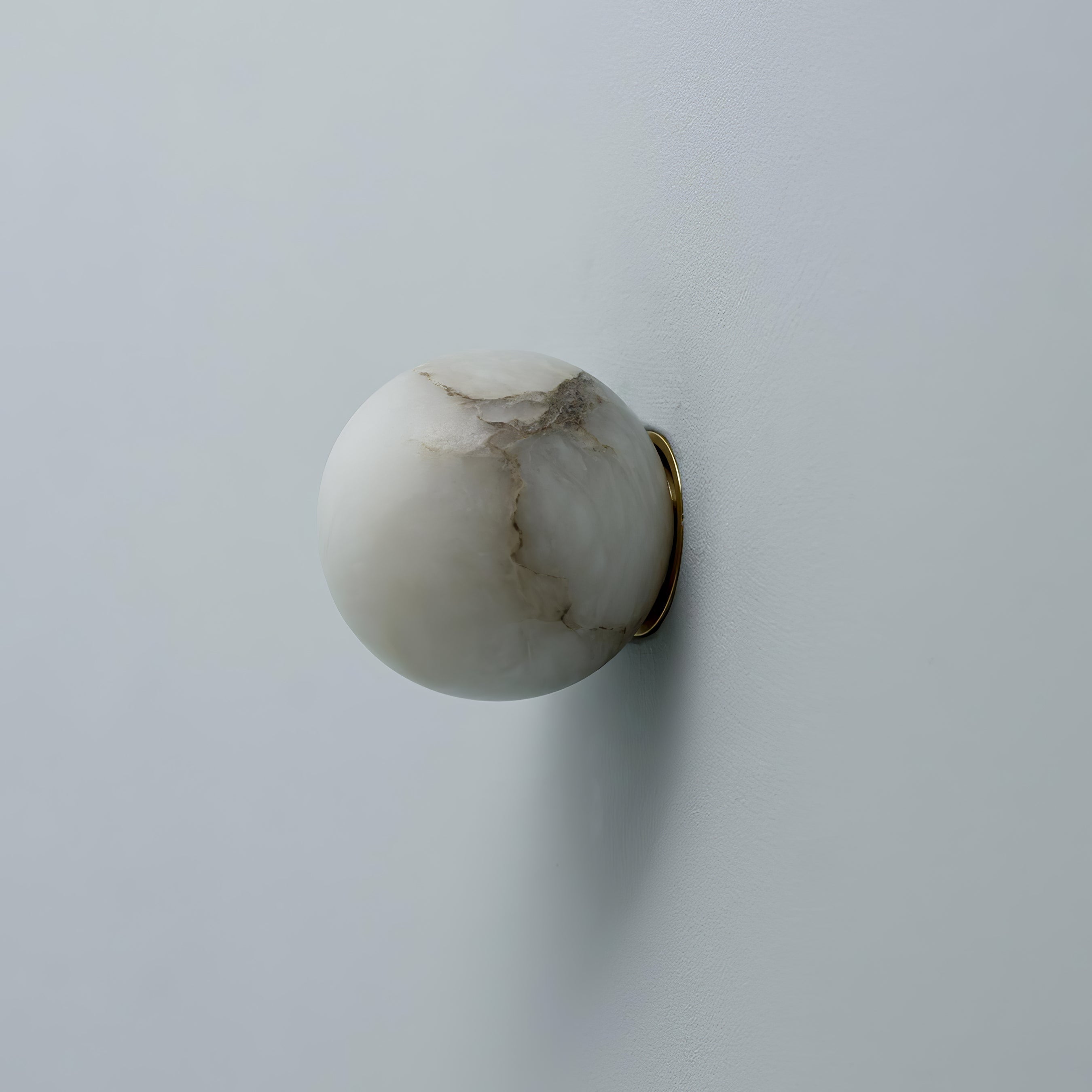 Japandi Marble Orb Wall Sconce LED 1-Light