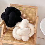Bela Knot Cushion | Soft Bouclé Texture, 30 cm Diameter