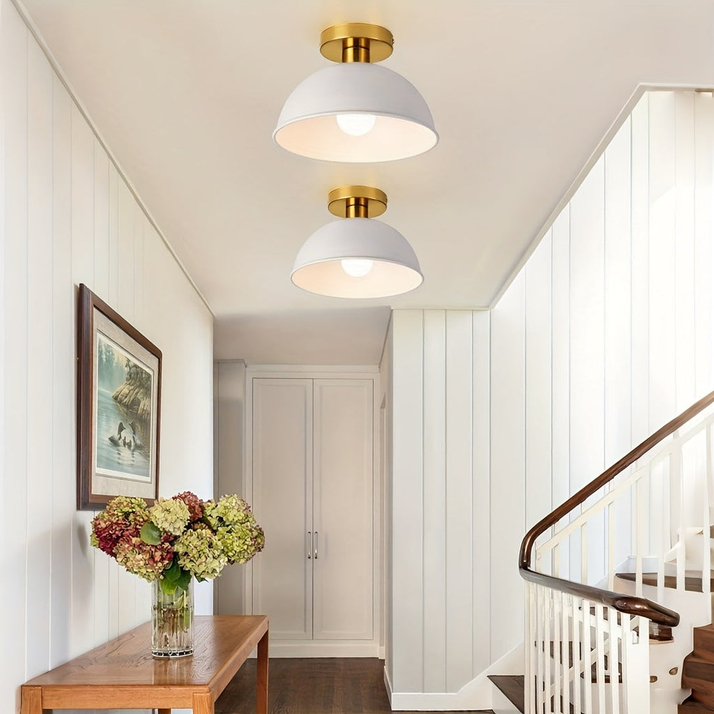 Bela Semi-Flush Ceiling Lamp | Matte Metal, Compact Design