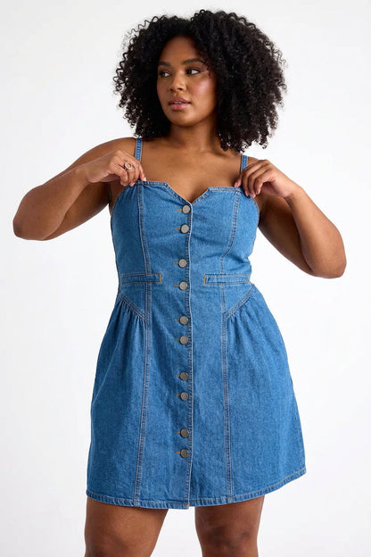 Effortless Mini Dress for Women Sweetheart-Neck Sleeveless Fitted