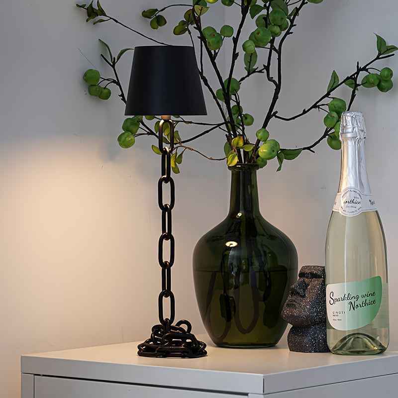 Brix Table Lamp | Rechargeable Touch LED, Matte Black Finish