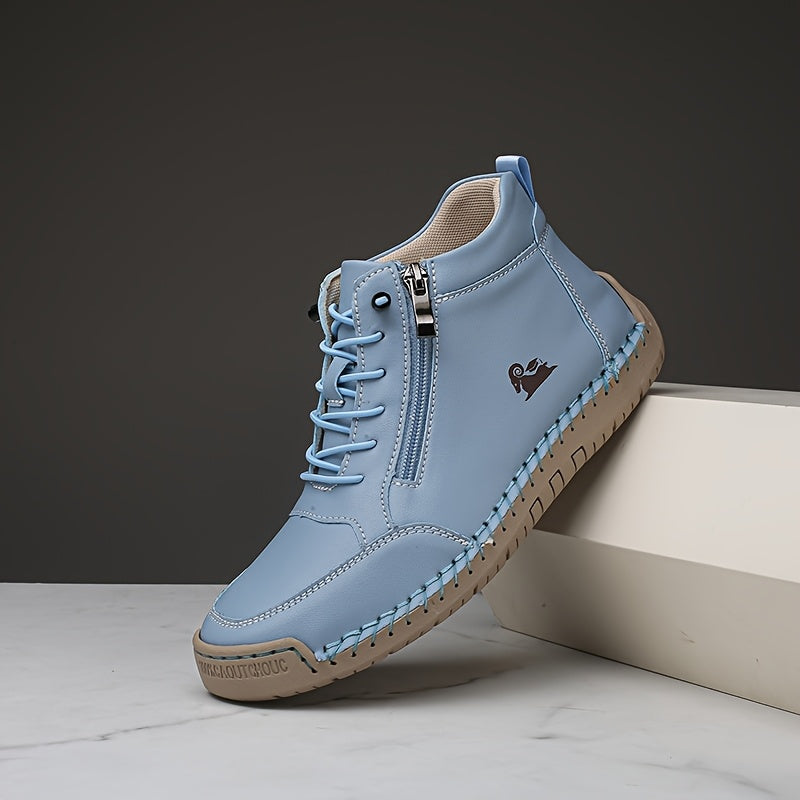 Comfortable Sneakers for Women Zip-Up High-Top