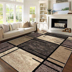Bela Geometric Area Rug | Modern Non-Slip, Washable Design