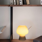 Bela Vintage Table Lamp | Ribbed Glass, Dimmable Glow