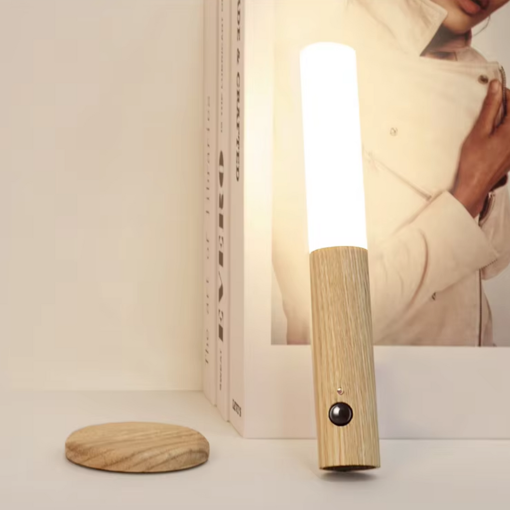 Glow – Natural Wood & Frosted Glass Portable Night Light