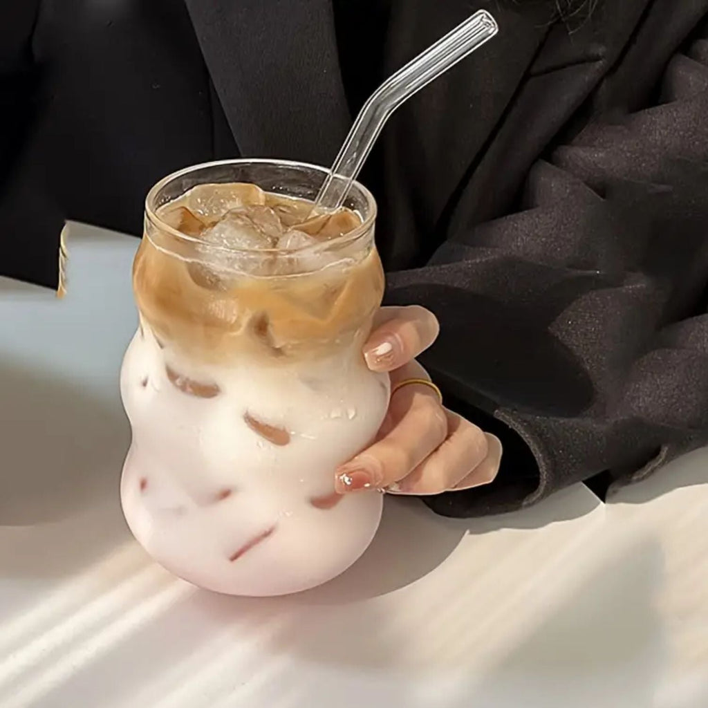Bela Wave Glasses Set | 510ml Capacity, Includes Reusable Straws