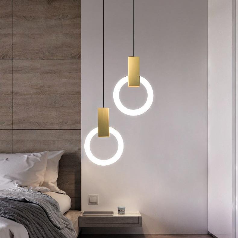 NordCirca: Minimalist LED Pendant Lamp with Acrylic Ring – for Modern Living & Entrance Areas
