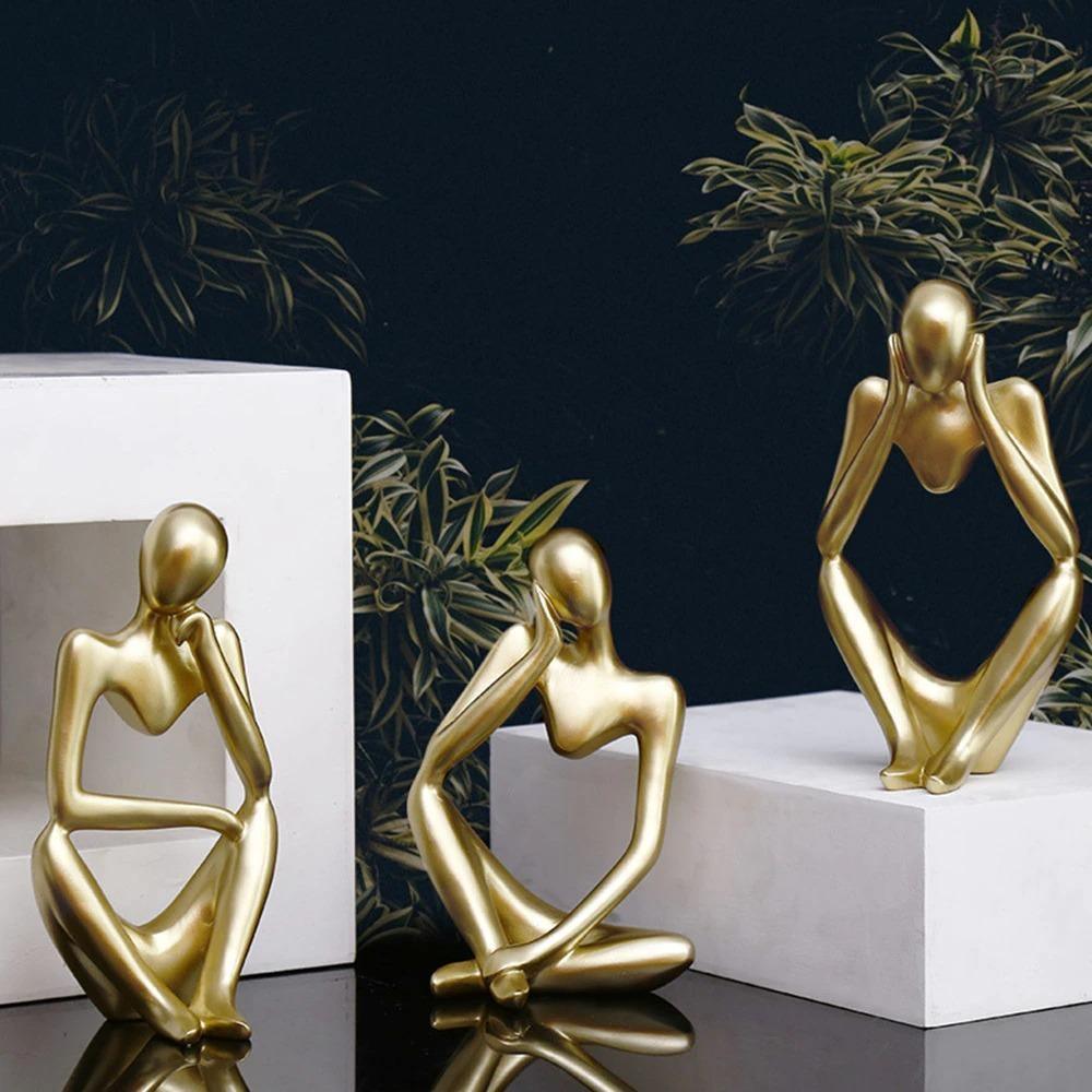 Mente Sculptuur | Abstracte Denker, Duurzaam Hars
