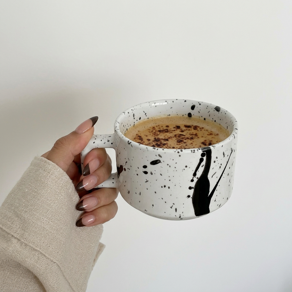 Bela Ceramic Mug | 250ml, Ergonomic Handle, Nordic Design