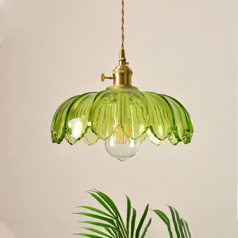 Bela Pendant Light | Floral Glass Design, E27 Fitting