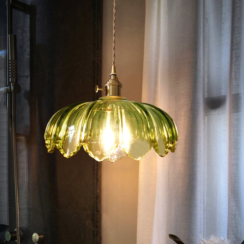 Bela Pendant Light | Floral Glass Design, E27 Fitting