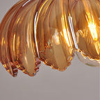 Bela Vintage Flower Pendant Lamp | Glass Shade, Brass Finish