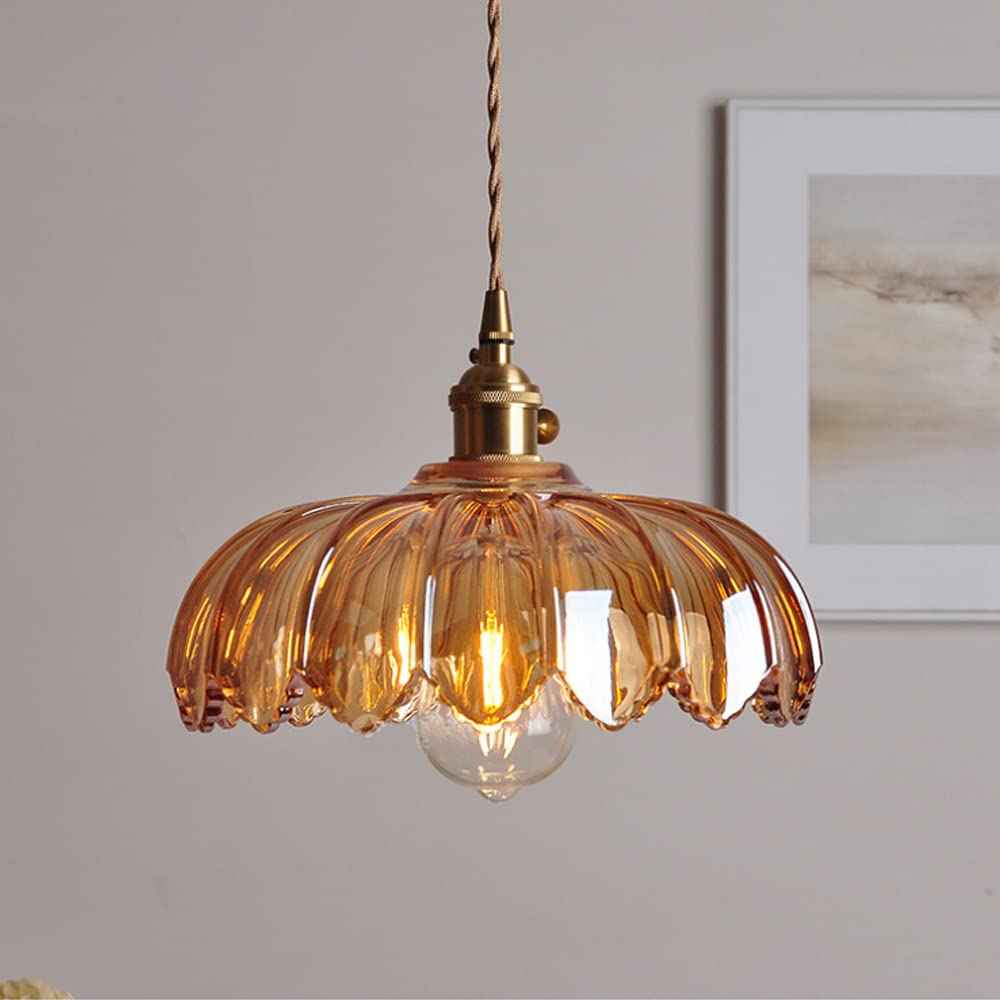 Bela Pendant Light | Floral Glass Design, E27 Fitting