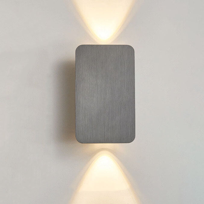 Nordic Minimalist Aluminum Rectangular LED Wall Sconce with 2 Lights
