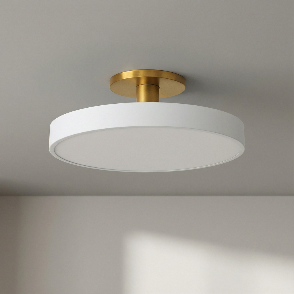 Flush Mount LED Ceiling Light Fixture – Warm White Circular Design for Elegant Illumination in Any Room