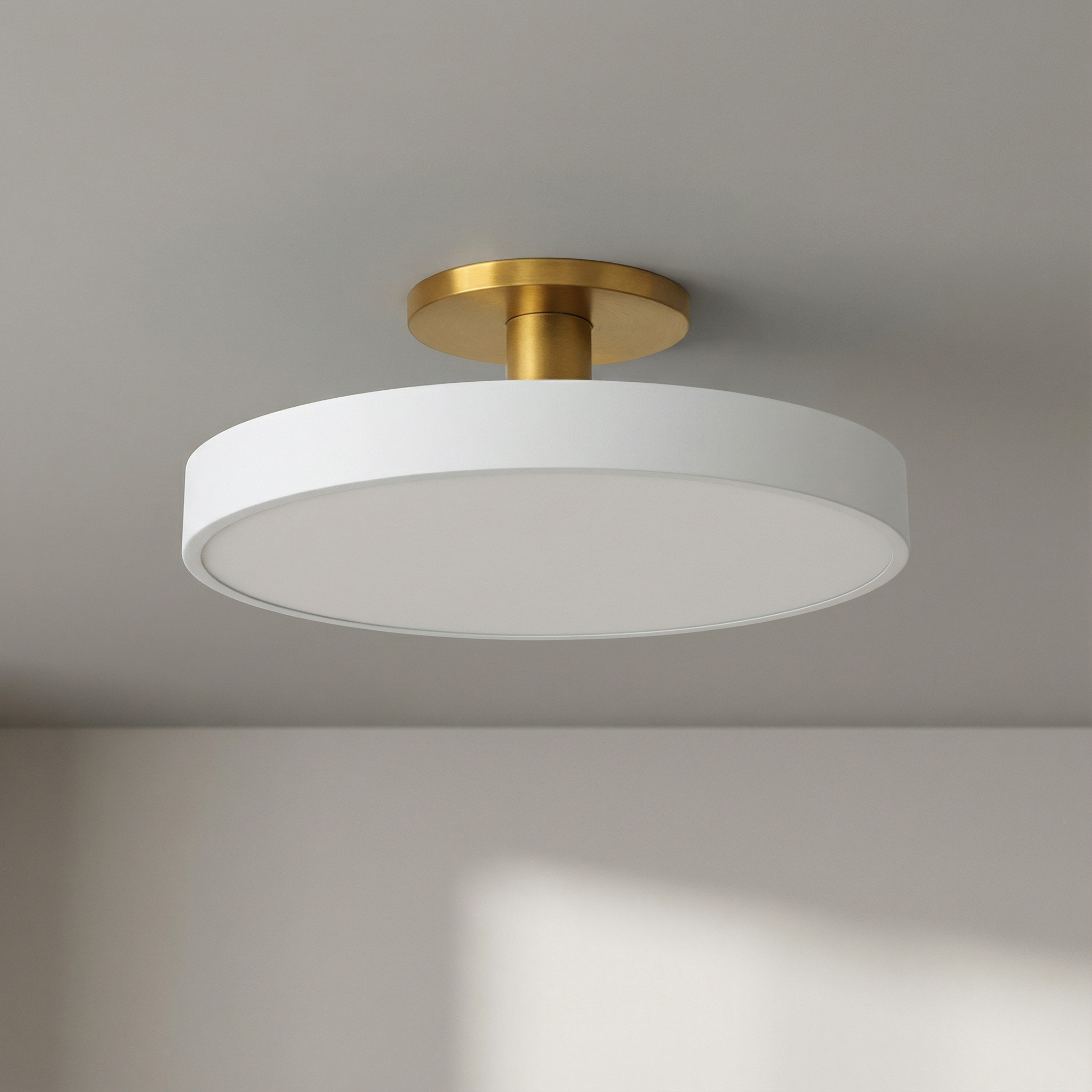 Flush Mount LED Ceiling Light Fixture – Warm White Circular Design for Elegant Illumination in Any Room