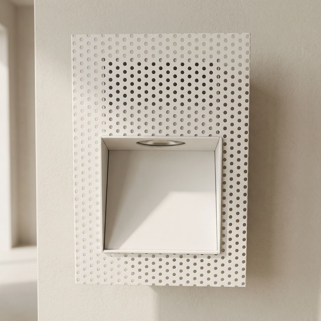 Nordic Stainless Steel LED Wall Sconce with Sensor for Staircases and Hallways – Energy-Efficient Wall Light
